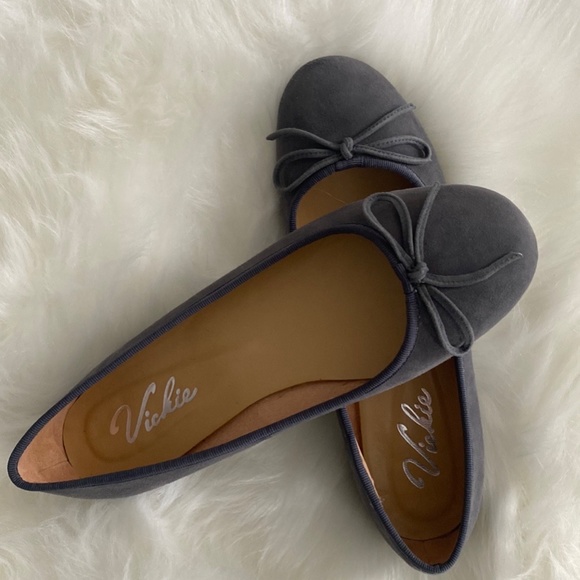 Grey Suede Ballet Flats - Picture 14 of 16